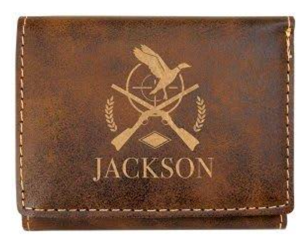 Personalized Leatherette Trifold Wallet